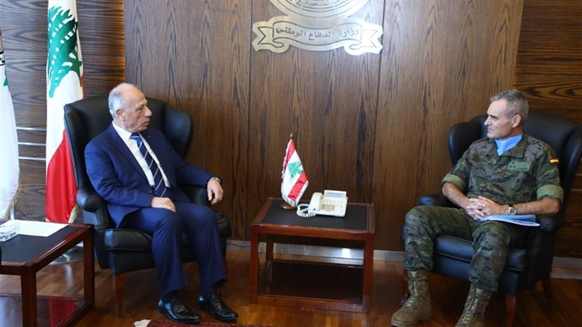وزير الدفاع التقى اللواء لازارو: لبنان يتمسك بالدفاع عن حقوقه وسيادته