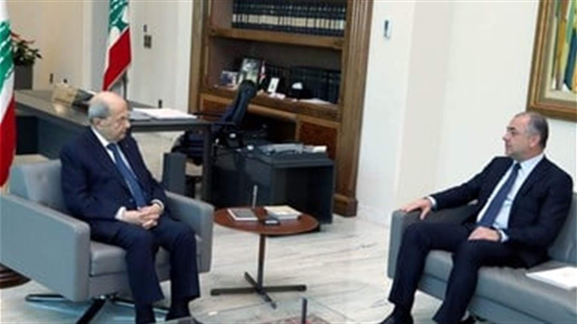 President Aoun, Bou Saab discuss maritime borders file
