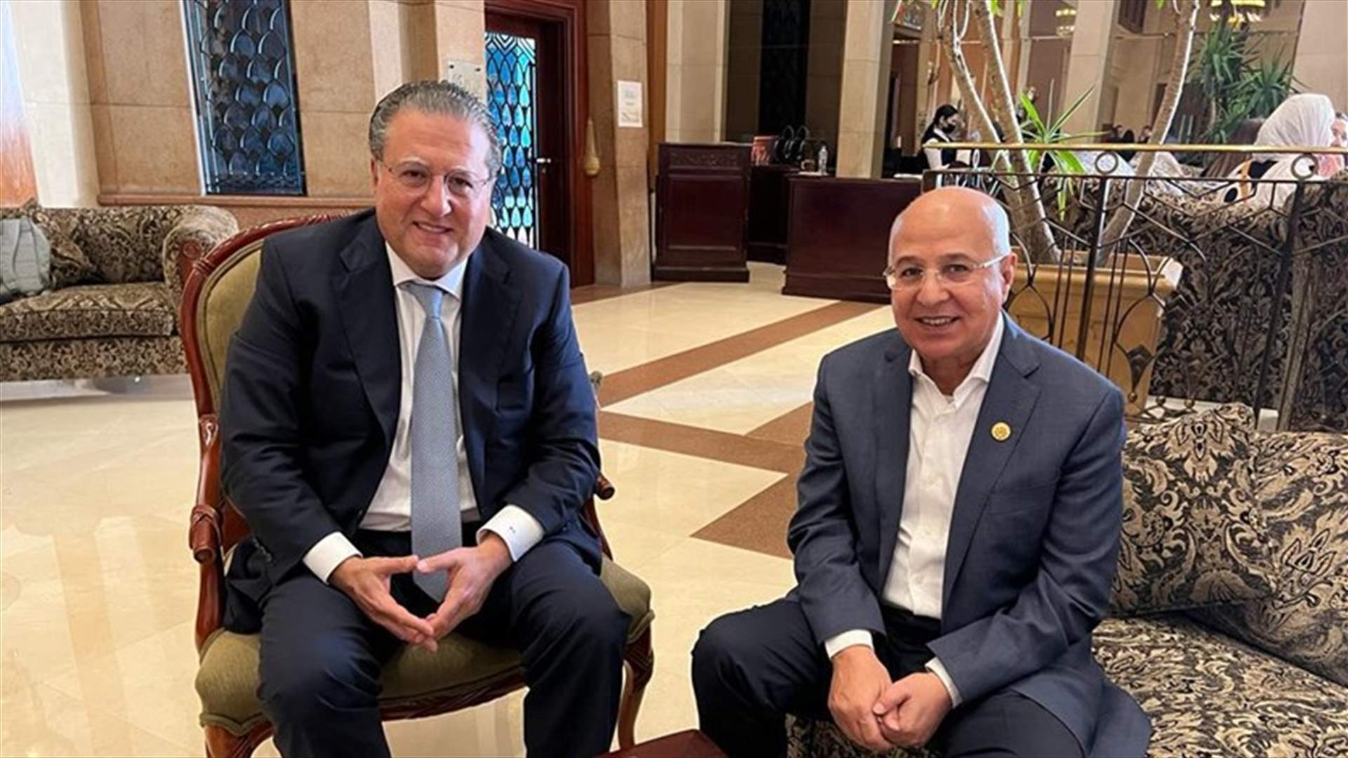 شقير بحث مع عضو مجلس الشيوخ المصري سبل تعزيز التعاون الإقتصادي الثنائي