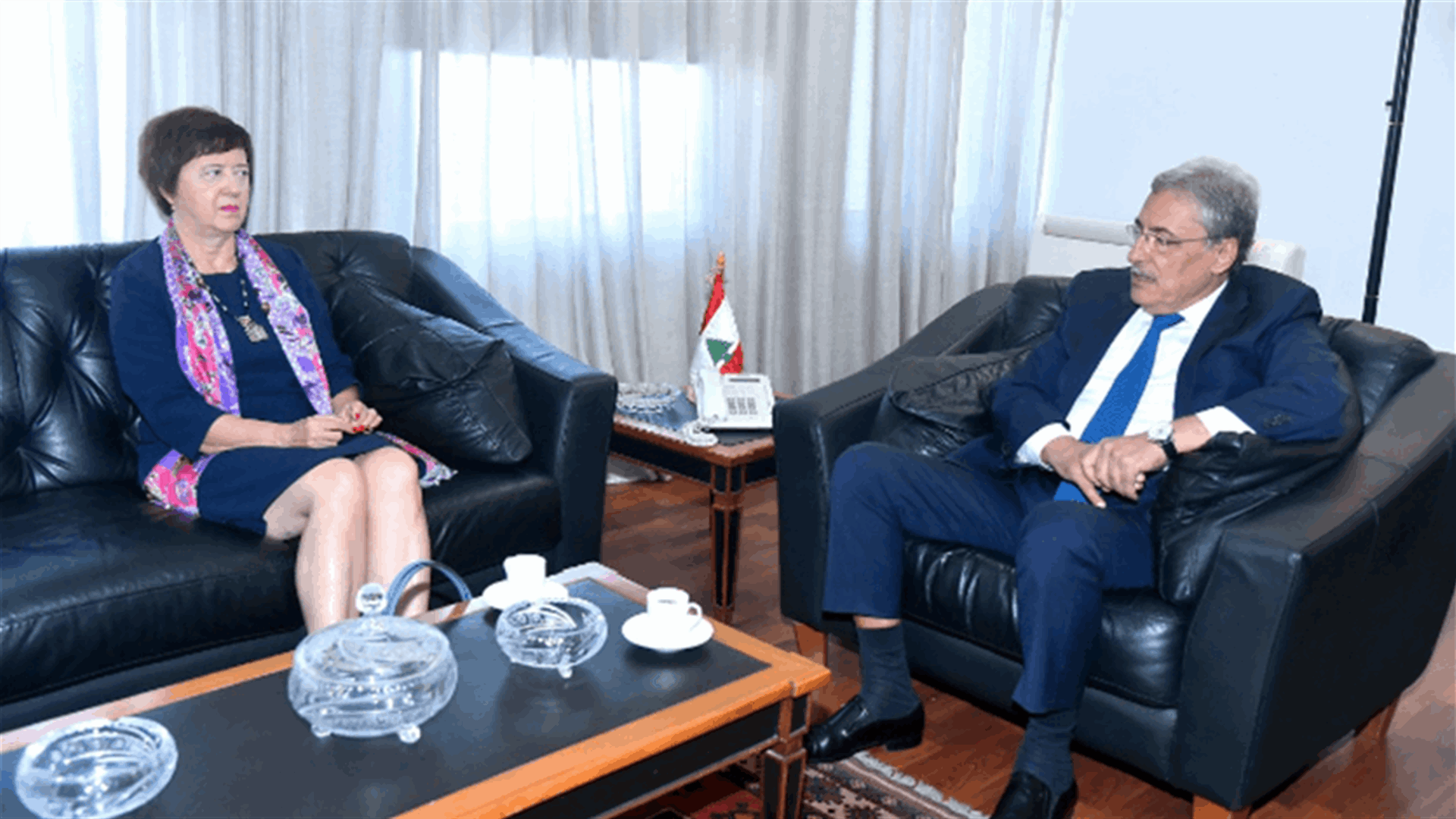 Caretaker Justice Minister Khoury meets UN Special Coordinator Wronecka