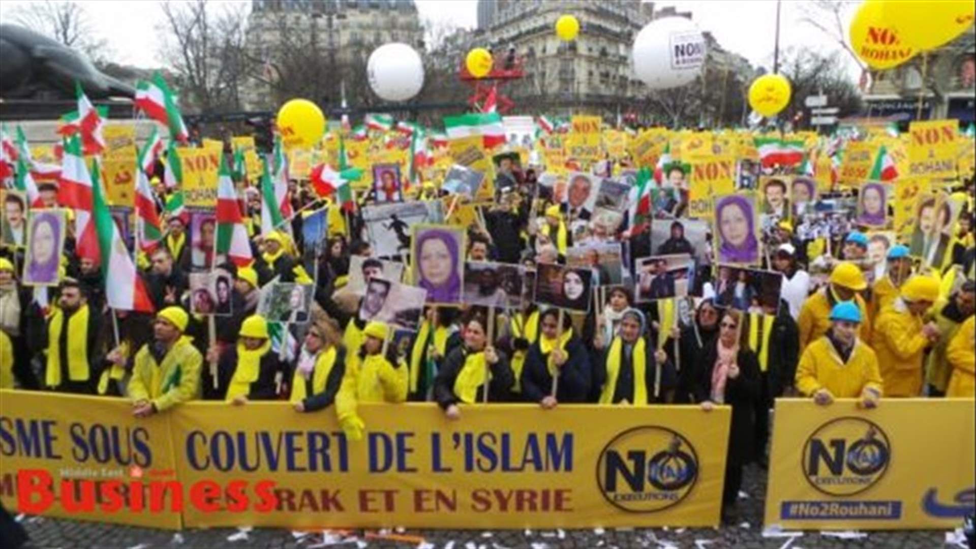 المئات يتظاهرون في باريس تنديدا بالنظام الايراني