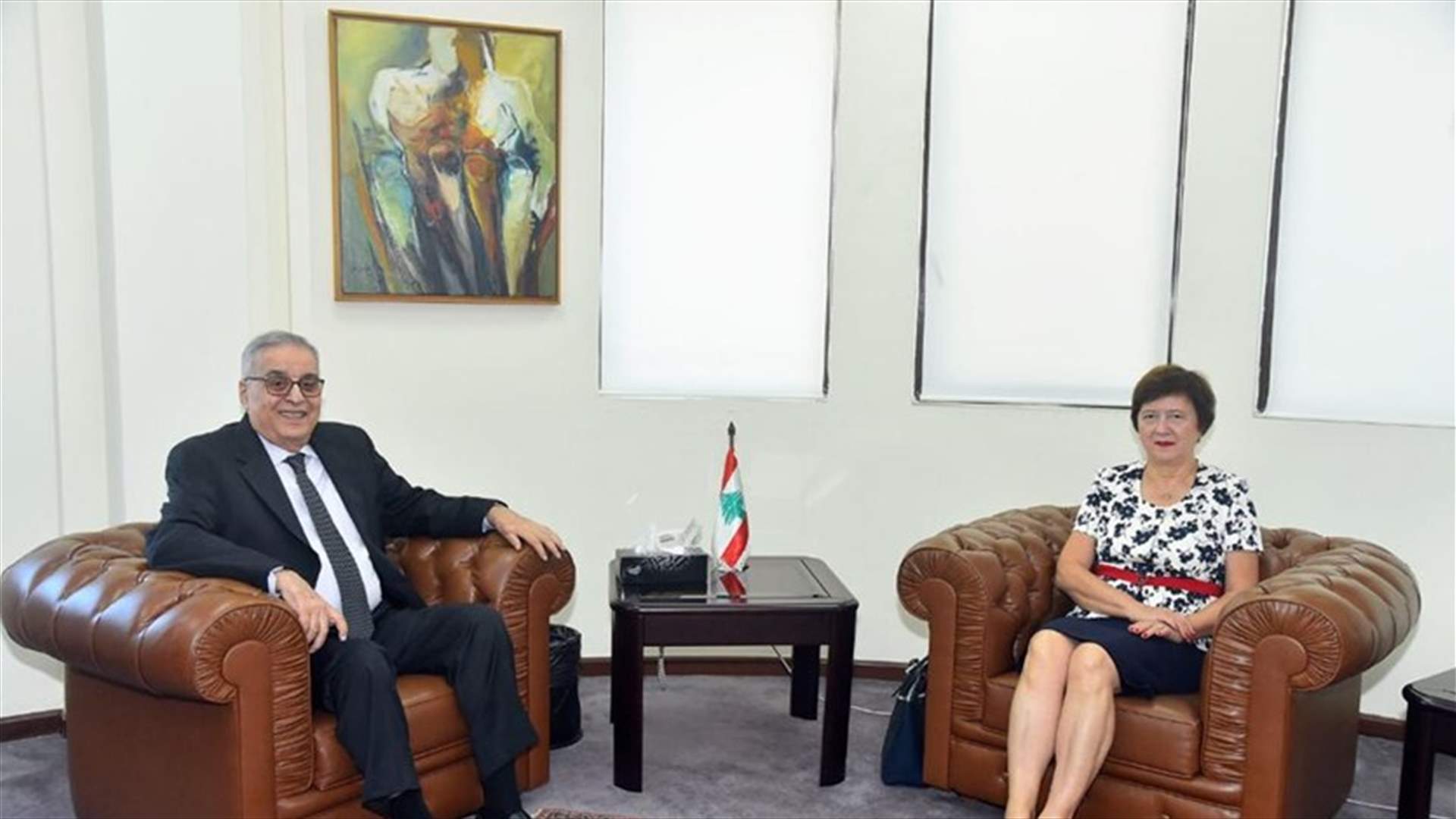 Bou habib meets US Ambassador Shea, UN Special Coordinator Wronecka