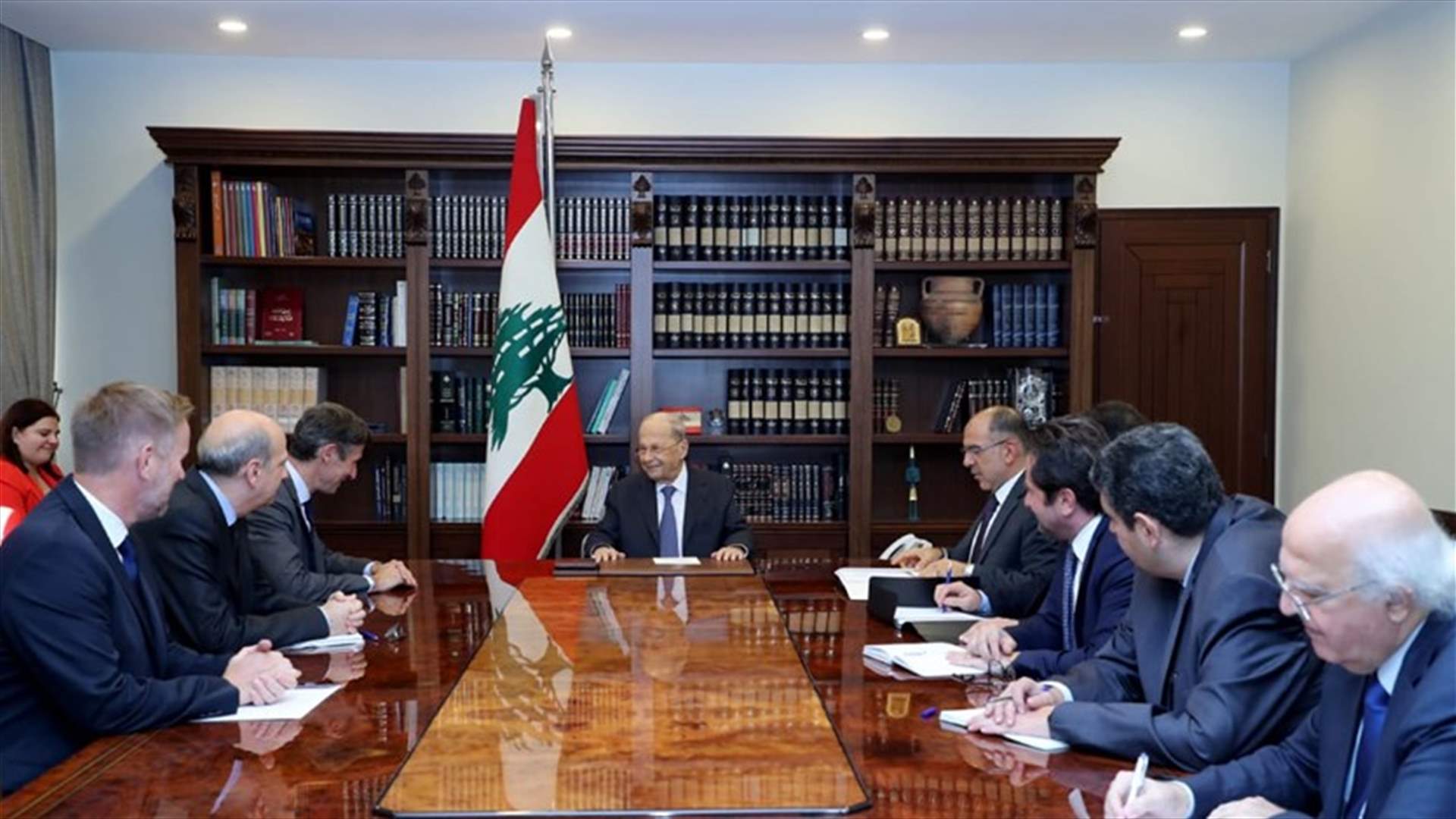 عون إطلع من وفد شركة توتال على الإستعدادات التي تجريها تمهيدًا لبدء التنقيب في البلوك رقم 9