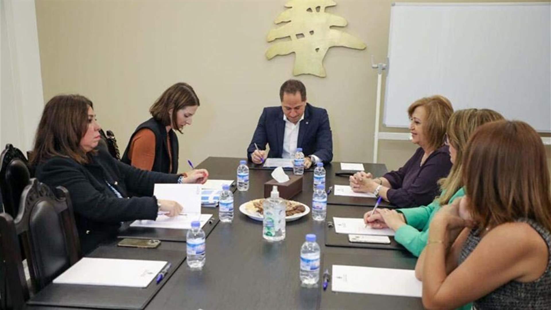 الجميل يلتقي ممثلة هيئة الأمم المتحدة للمرأة في لبنان ويؤكّد دعم الكتائب لاقرار الكوتا النسائية