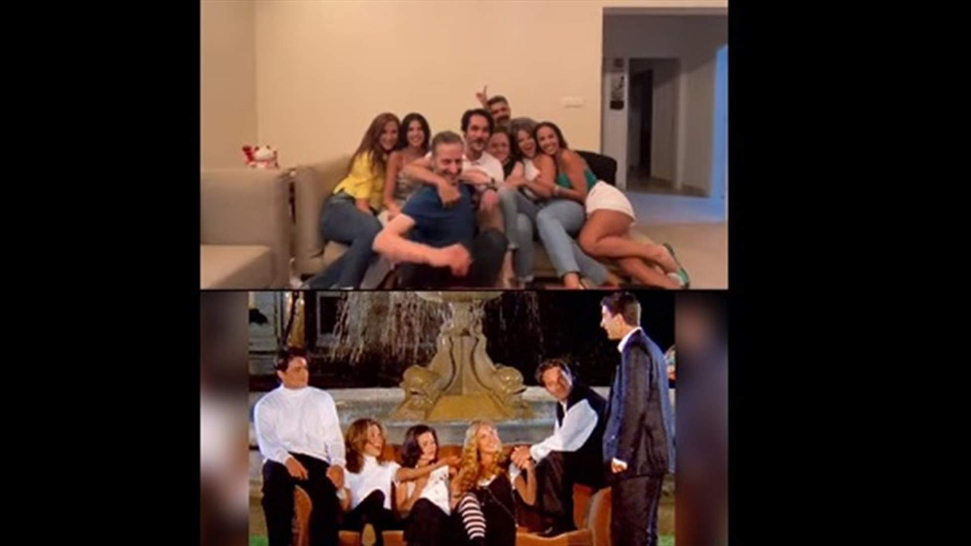 نجوم "عروس بيروت" يجتمعون مجدداً على طريقة مسلسل Friends الشهير (فيديو)