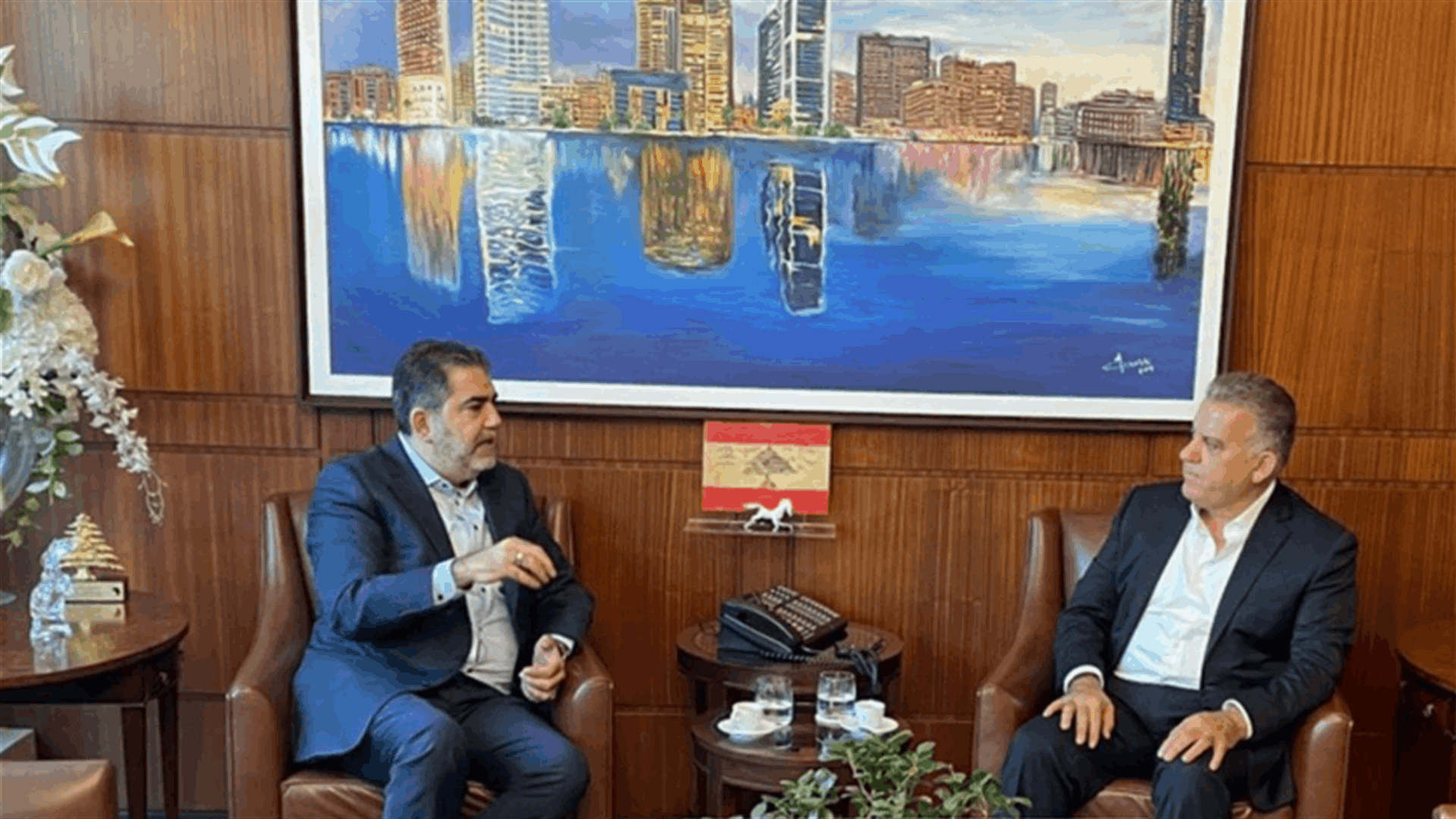 اللواء ابراهيم بحث والساحلي في شؤون النازحين