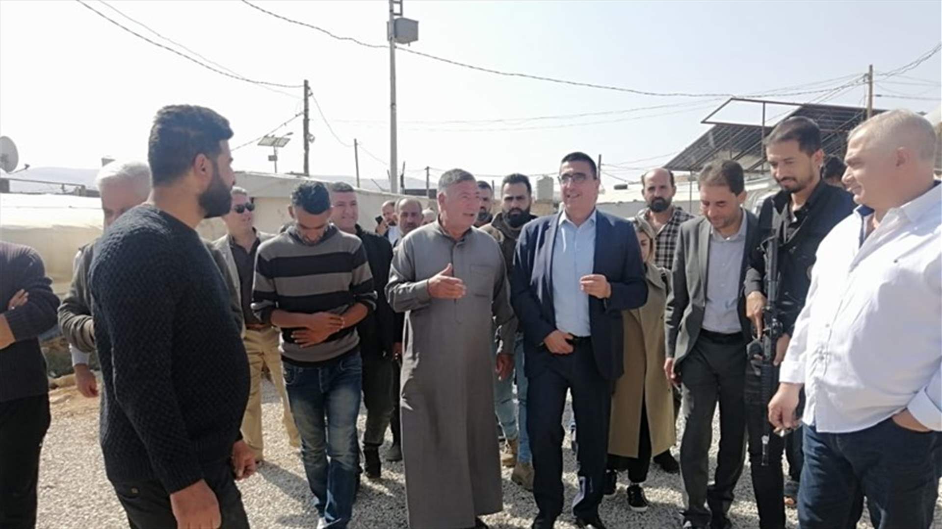 الحجار من مخيم النخيل في عرسال: بقاؤكم موقت و٨٥ بالمئة من الأراضي السورية آمنة