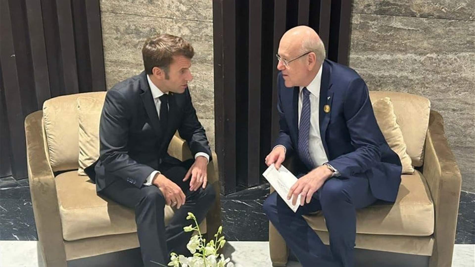 Mikati meets Macron on sidelines of COP27