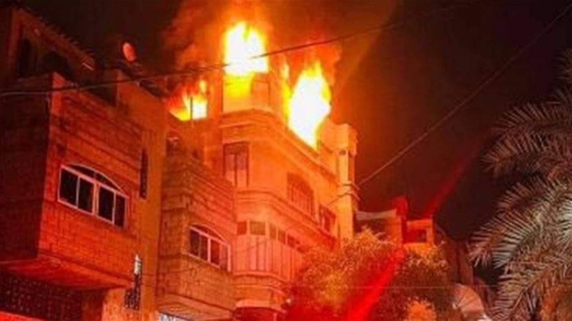 مصرع 21 فلسطينيا في حريق شب في منزل بشمال قطاع غزة