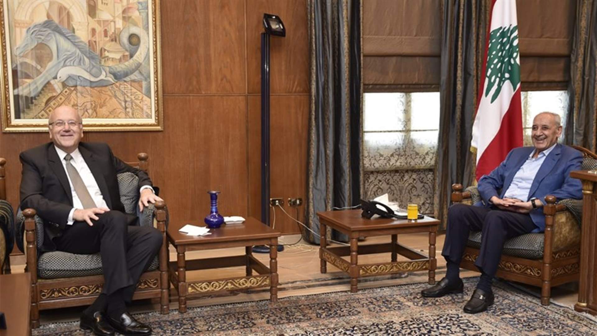 Speaker Berri meets Caretaker PM Mikati