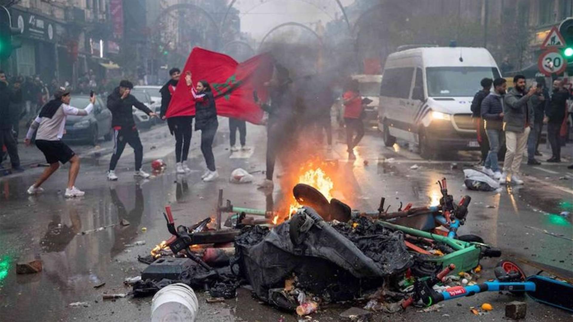 توقيف أشخاص في بروكسل خلال حوادث تلت مباراة المغرب وكندا في المونديال