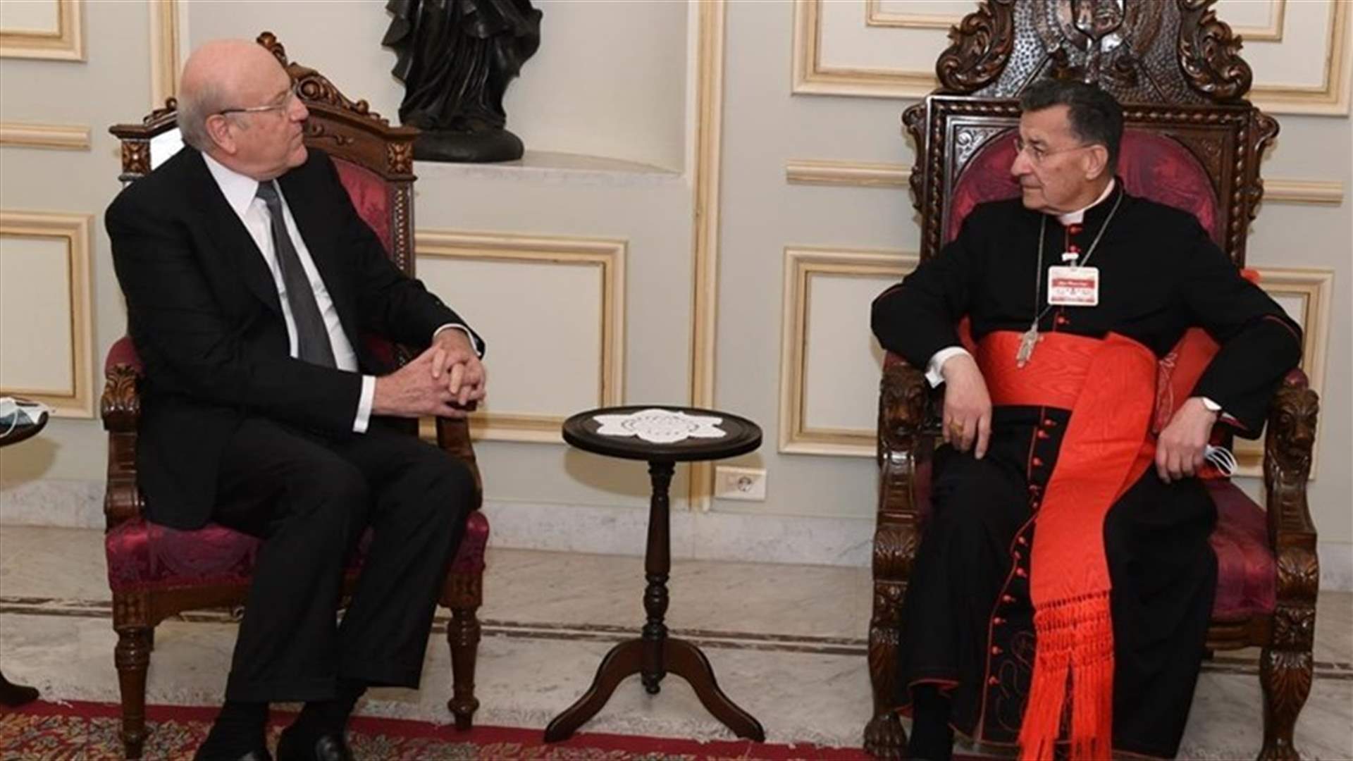 Patriarch Rai meets Mikati in Bkerke