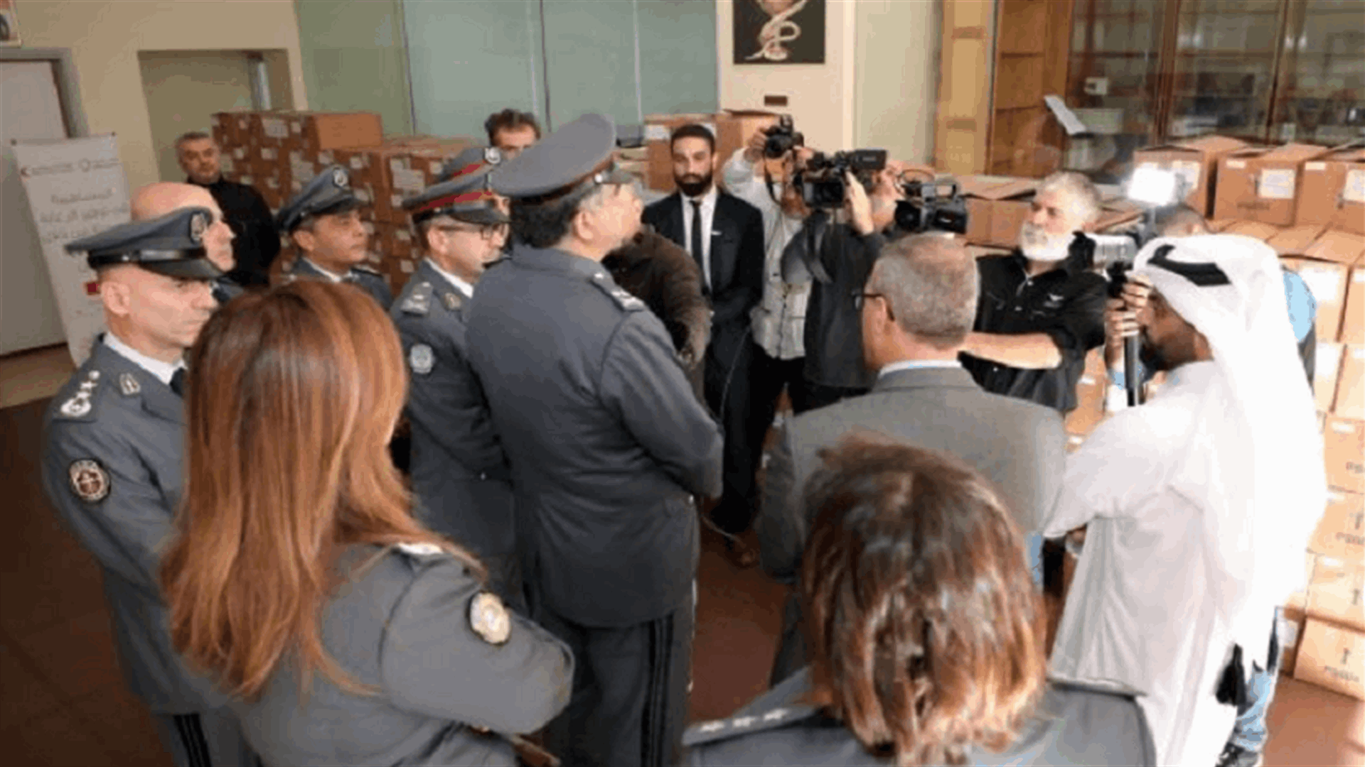 عثمان كشف بالأرقام أوضاع الطبابة في قوى الأمن خلال تسلمه هبة قطرية عبارة عن أدوية للأمراض المزمنة