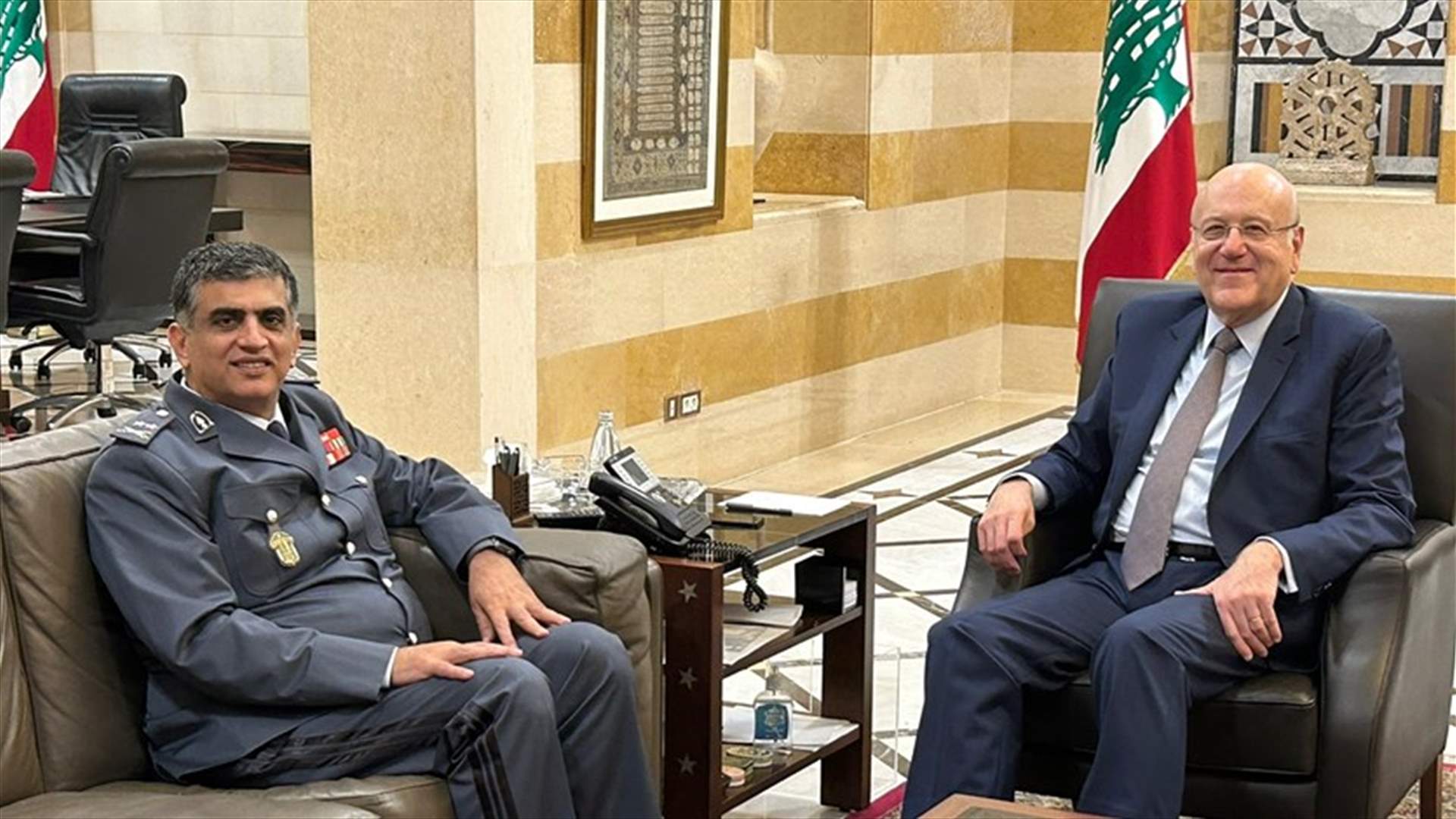 ميقاتي عرض الوضع الامني مع اللواء عثمان