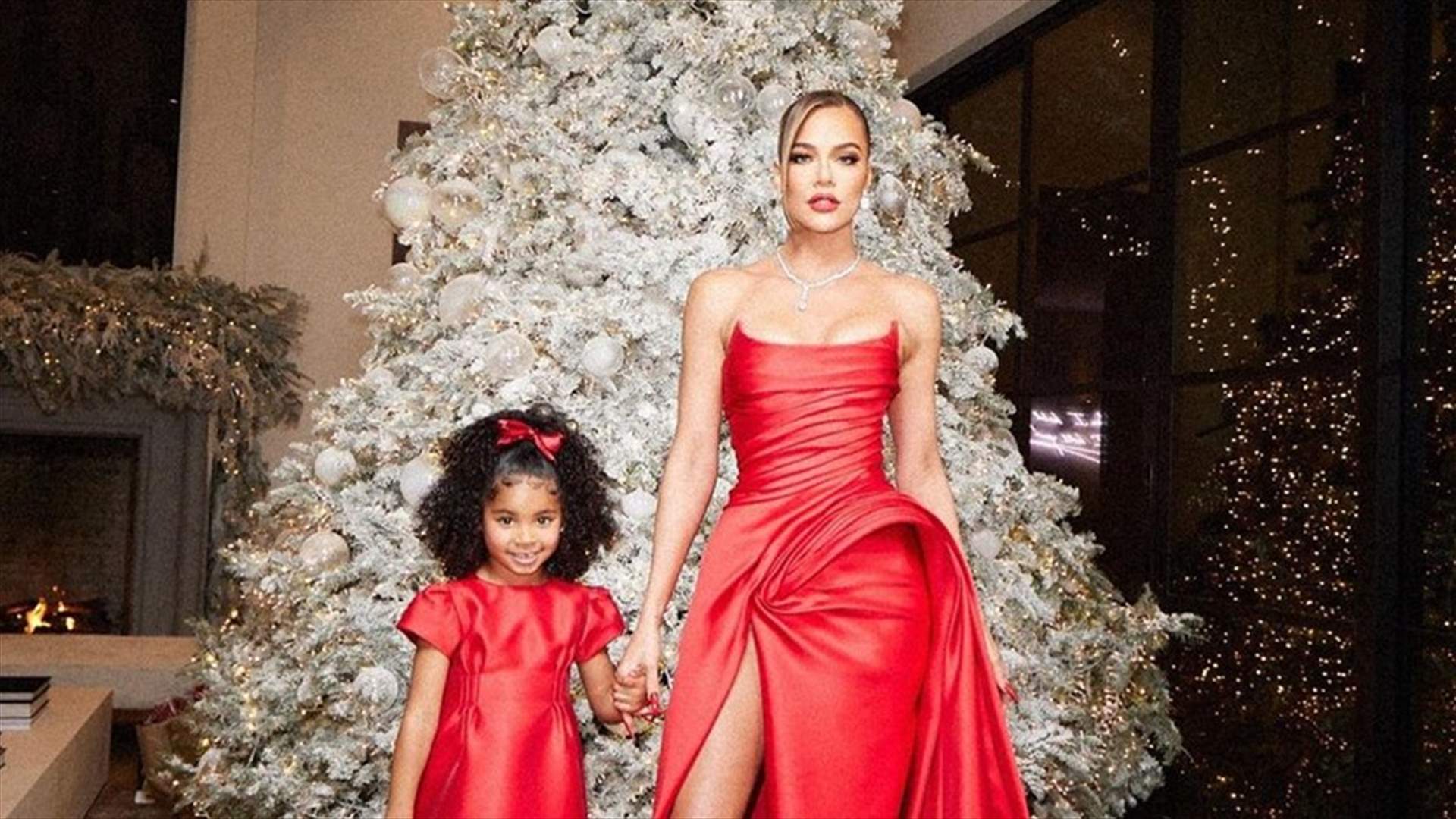 Khloe Kardashian celebrates Christmas with a stunning dress by Nicolas Jebran