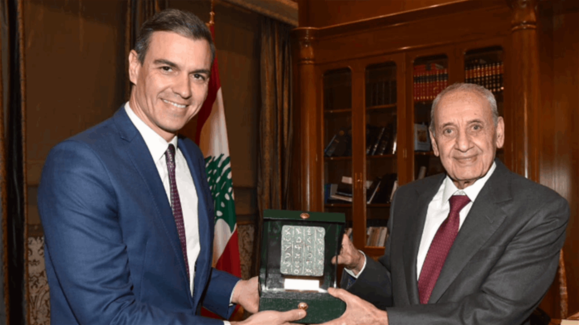 بري يستقبل رئيس الحكومة الإسبانية: إنتخاب رئيس مدخل الزامي لولوج لبنان مرحلة الحل والخروج من الازمة