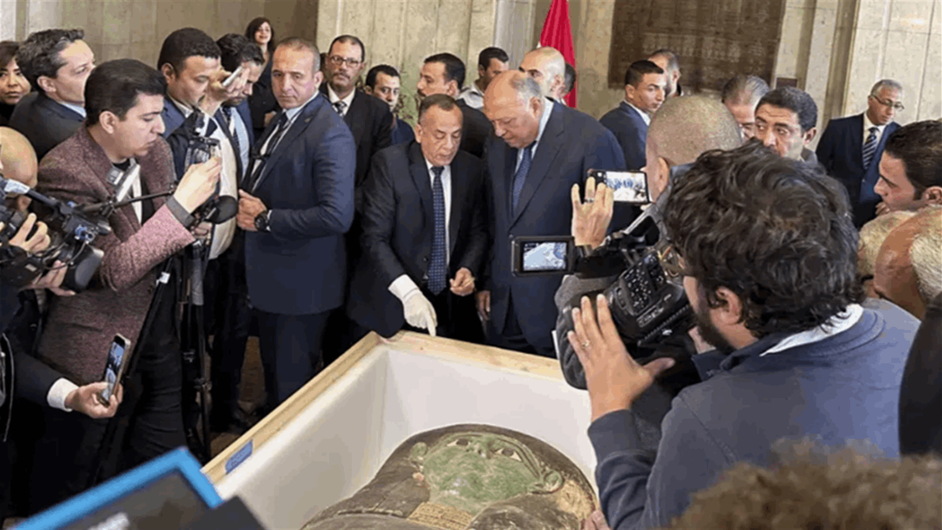 Looted ancient sarcophagus returned to Egypt from US