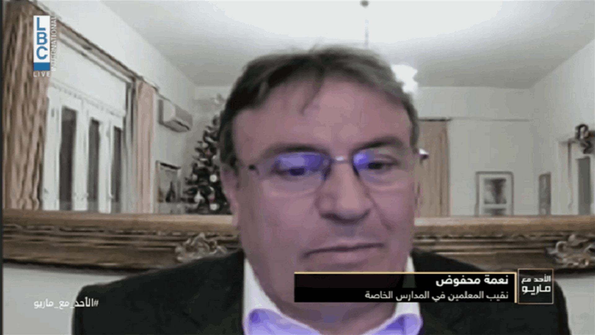 نعمة محفوض لـ"الأحد مع ماريو": قسم كبير من مدارس لبنان لا يتقاضى فيها الأستاذ أي قسم من الراتب بالدولار