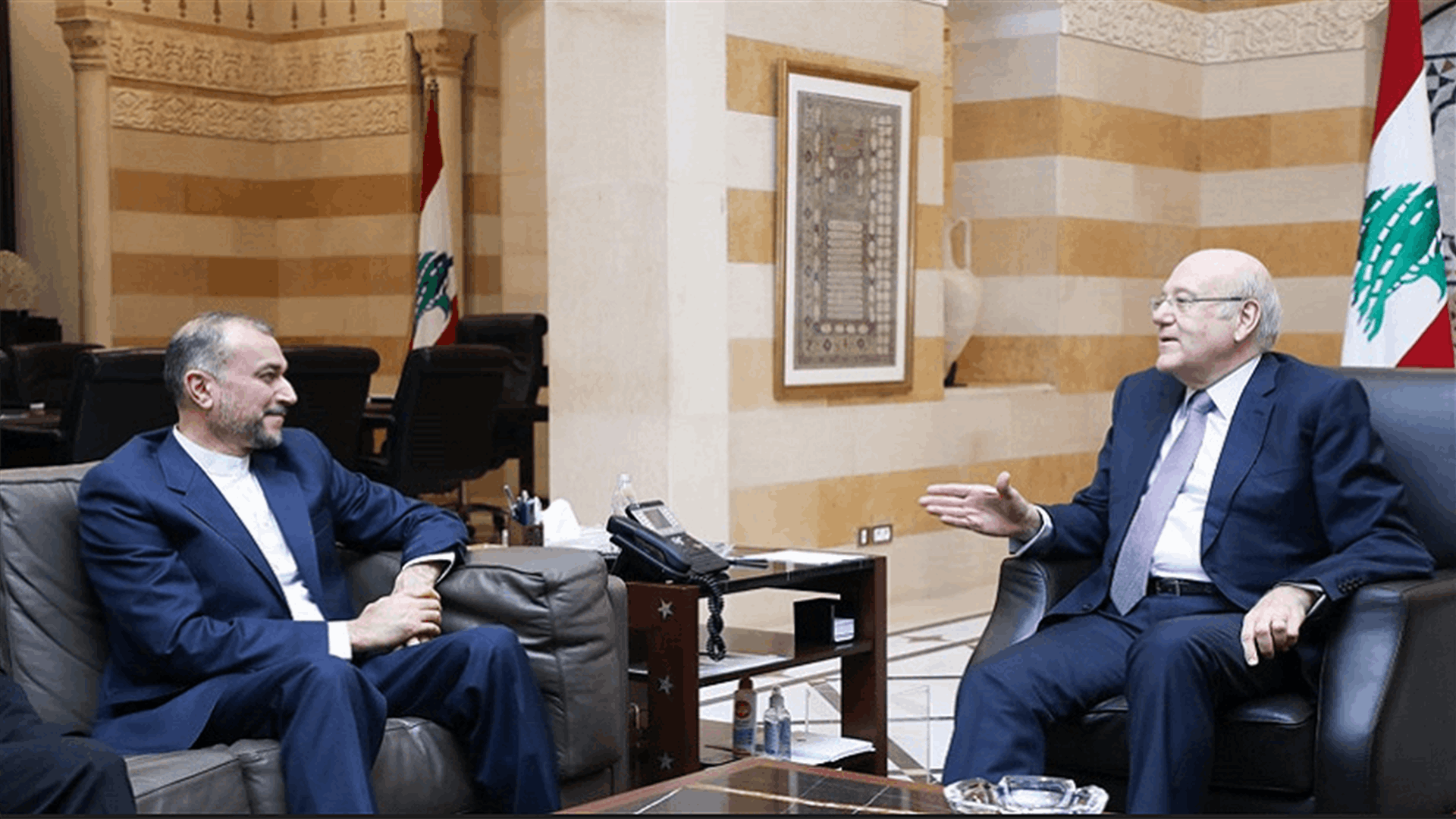 ميقاتي استقبل وزير خارجية ايران: الأوضاع في لبنان صعبة ونعمل على تسيير الأمور