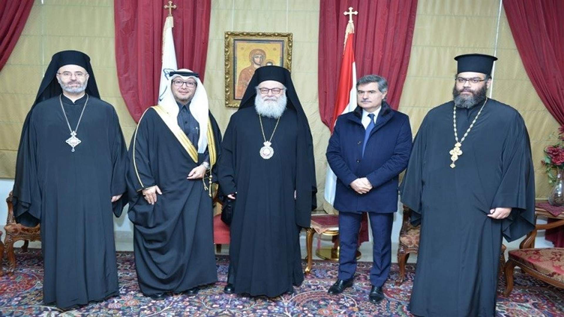 سفير خادم الحرمين الشريفين لدى لبنان يزور البطريرك يوحنا العاشر يازجي