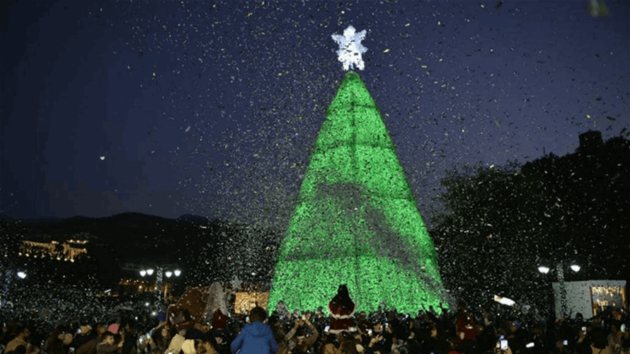 Lebanon lights up huge Eco-friendly Christmas tree made of 108,000 plastic bottles