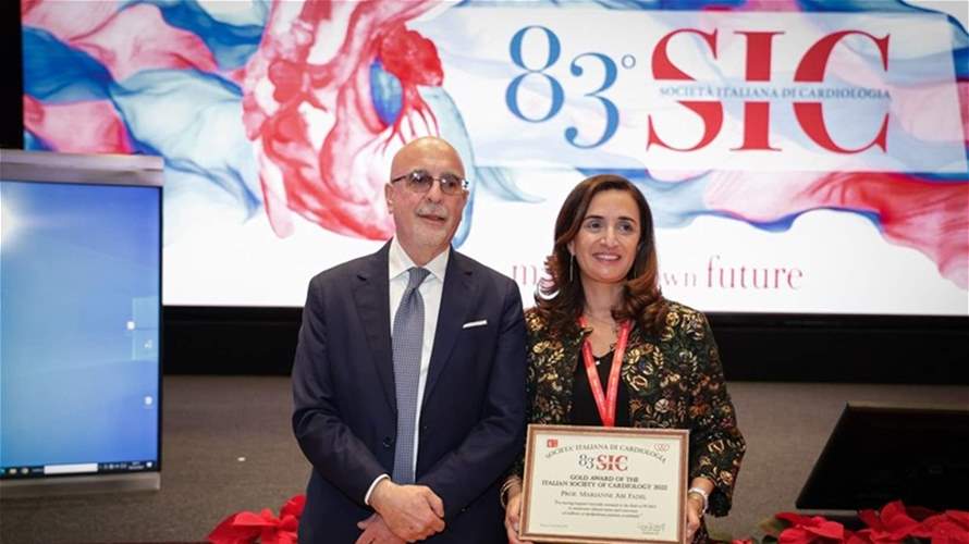 Lebanese Marianne Abi Fadel receives Gold Award from Italian Society of Cardiology