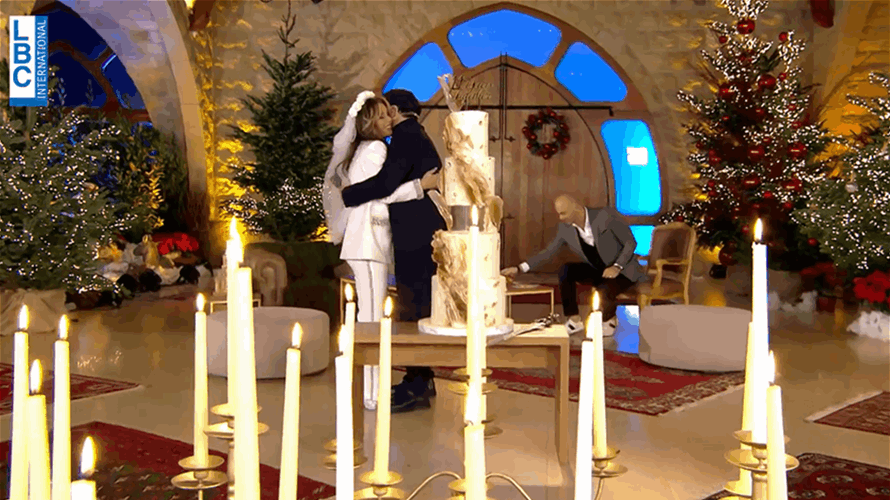 بعد 11 عاما... يوسف الخال ونيكول سابا يُجددان زواجهما في "نجوم العيد" (فيديو)