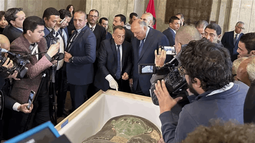 Looted ancient sarcophagus returned to Egypt from US