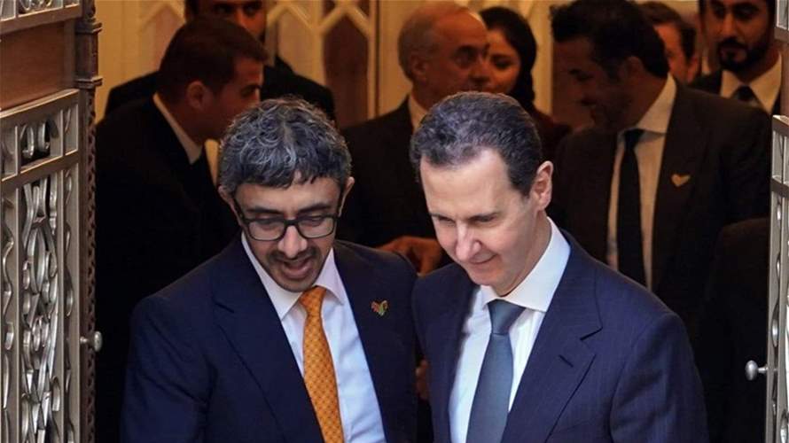 UAE's FM visits Syria's al-Assad, stresses on 'brotherly relations'