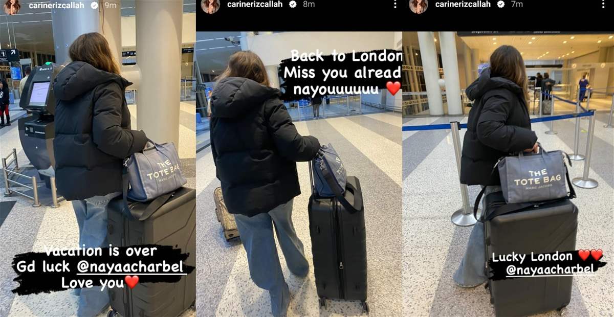 من مطار بيروت... كارين رزق الله تودع ابنتها (صور)