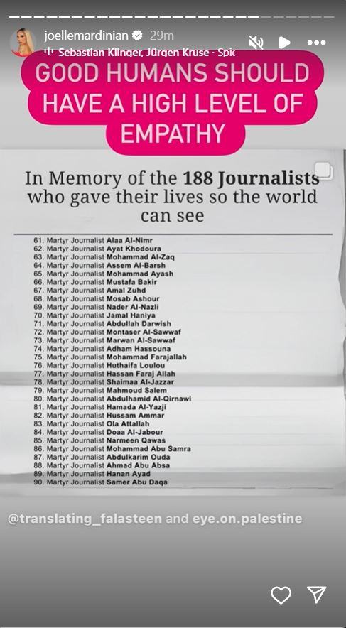 جويل ماردينيان تجدد الصرخة: نشر الحقيقة أصبح أكثر أهمية اليوم من أي وقت مضى