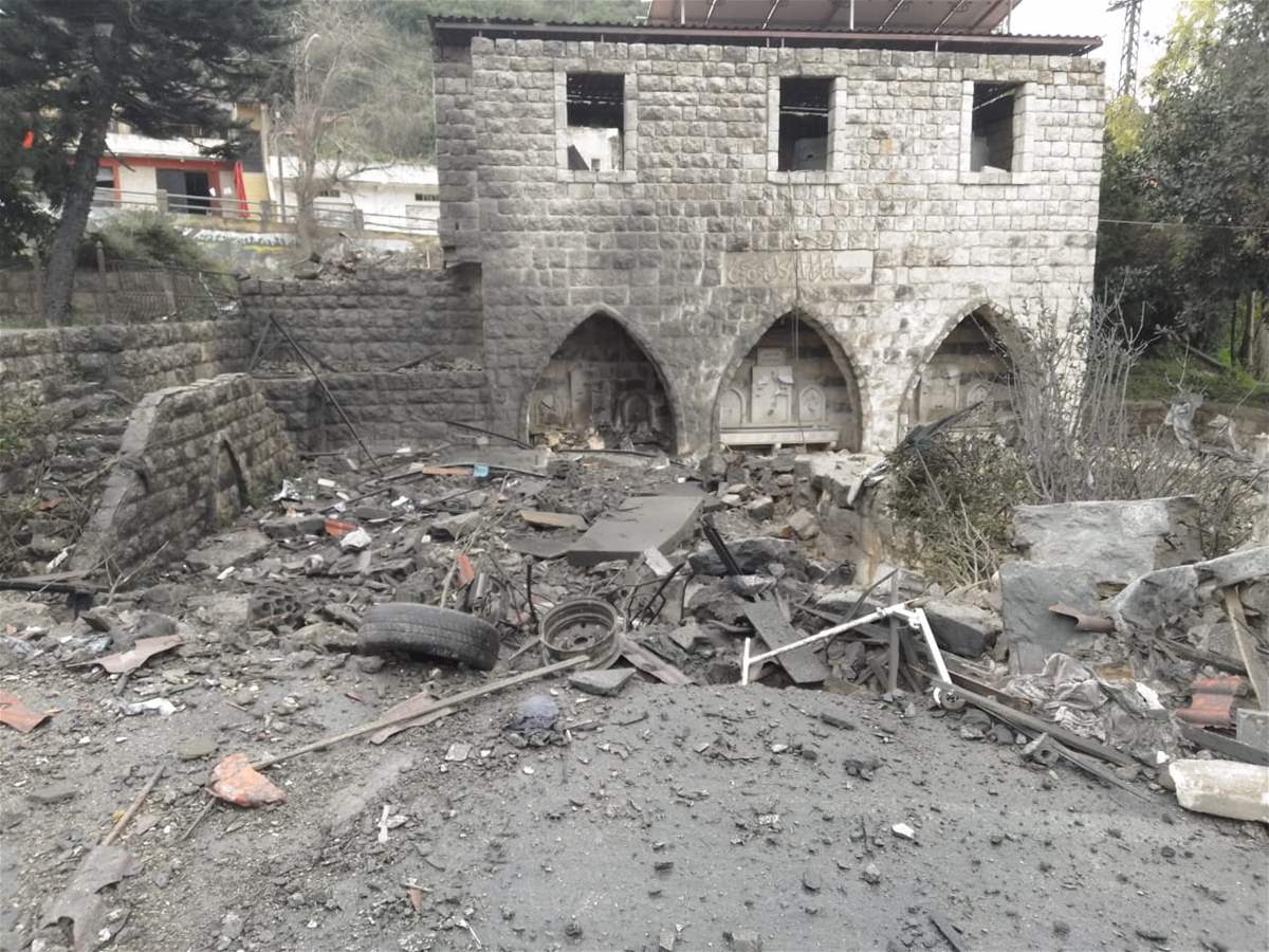 غارة اسرائيلية على العديسة استهدفت منزلا خاليا قرب العين من دون وقوع إصابات