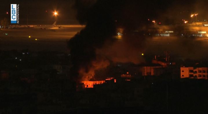 صورة للغارات الاسرائيلية المستمرة على الضاحية الجنوبية