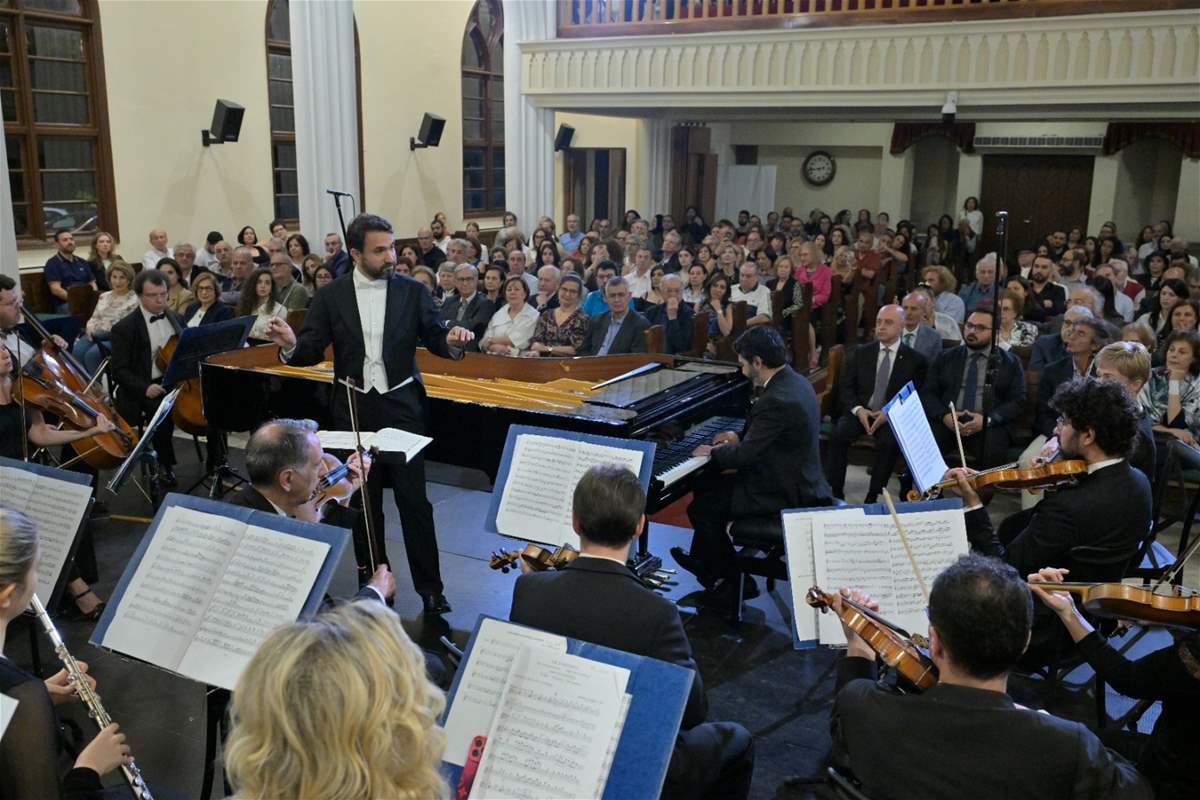 الأوركسترا الفلهارمونية الوطنية... ثنائية إبهار بين القائد لبنان بعلبكي والعازف سعيد (صور)