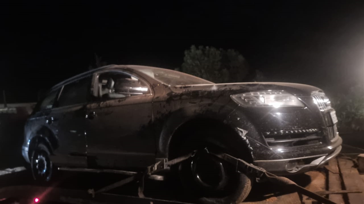 صورة سيارة باسكال سليمان التي تسلمتها مديرية المخابرات في الجيش اللبناني بعدما دخل فيها الخاطفون الى الاراضي السورية