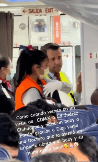  إنزال جوي من نوع آخر ... أنجبت طفلها على متن الطائرة والهدية التي منتحتها شركة الطيران للطفل مميزة جدا! (صور)