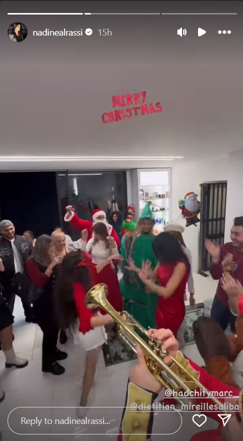 برفقة عائلتها... نادين الراسي تبدأ احتفالاتها بعيد الميلاد: هذا ما نشرته (صور)