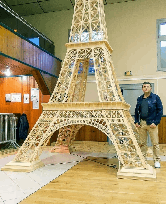حاول أن يهزم حرفيا لبنانيا... أمضى 8 سنوات لبناء نسخة من برج إيفل بأعواد الكبريت ولهذا السبب رفضته موسوعة غينيس! (صور)