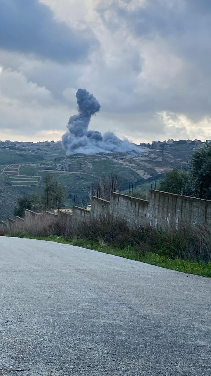 غارة للطيران الحربي الاسرائيلي بين الجميجمة ومجدل سلم