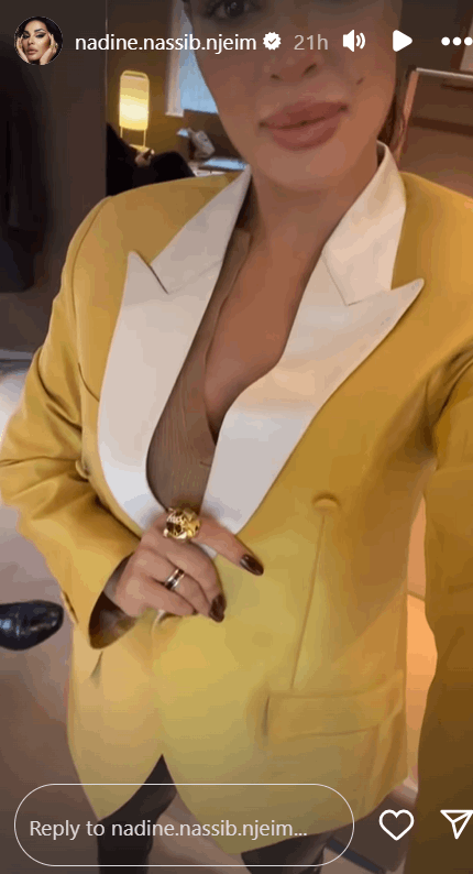 نادين نجيم ترتدي سترة مايكل جاكسون: نحن نتشارك المقاس نفسه وأنا أسعد مخلوقة على وجه الأرض (صور)