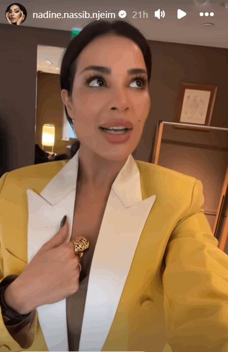 نادين نجيم ترتدي سترة مايكل جاكسون: نحن نتشارك المقاس نفسه وأنا أسعد مخلوقة على وجه الأرض (صور)