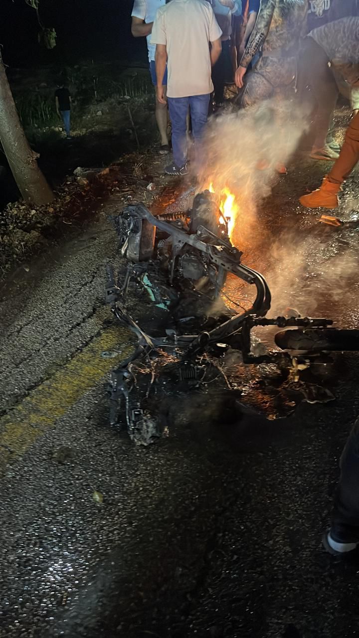 غارة اسرائيلية تستهدف دراجة نارية عند مفترق بلدة المنصوري