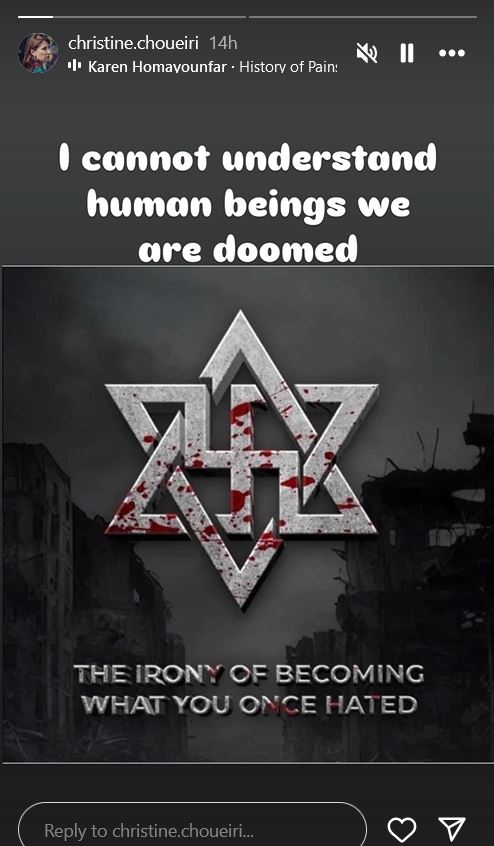 كريستين شويري تتفاعل مع الأحداث الخطيرة... هذا ما قالته