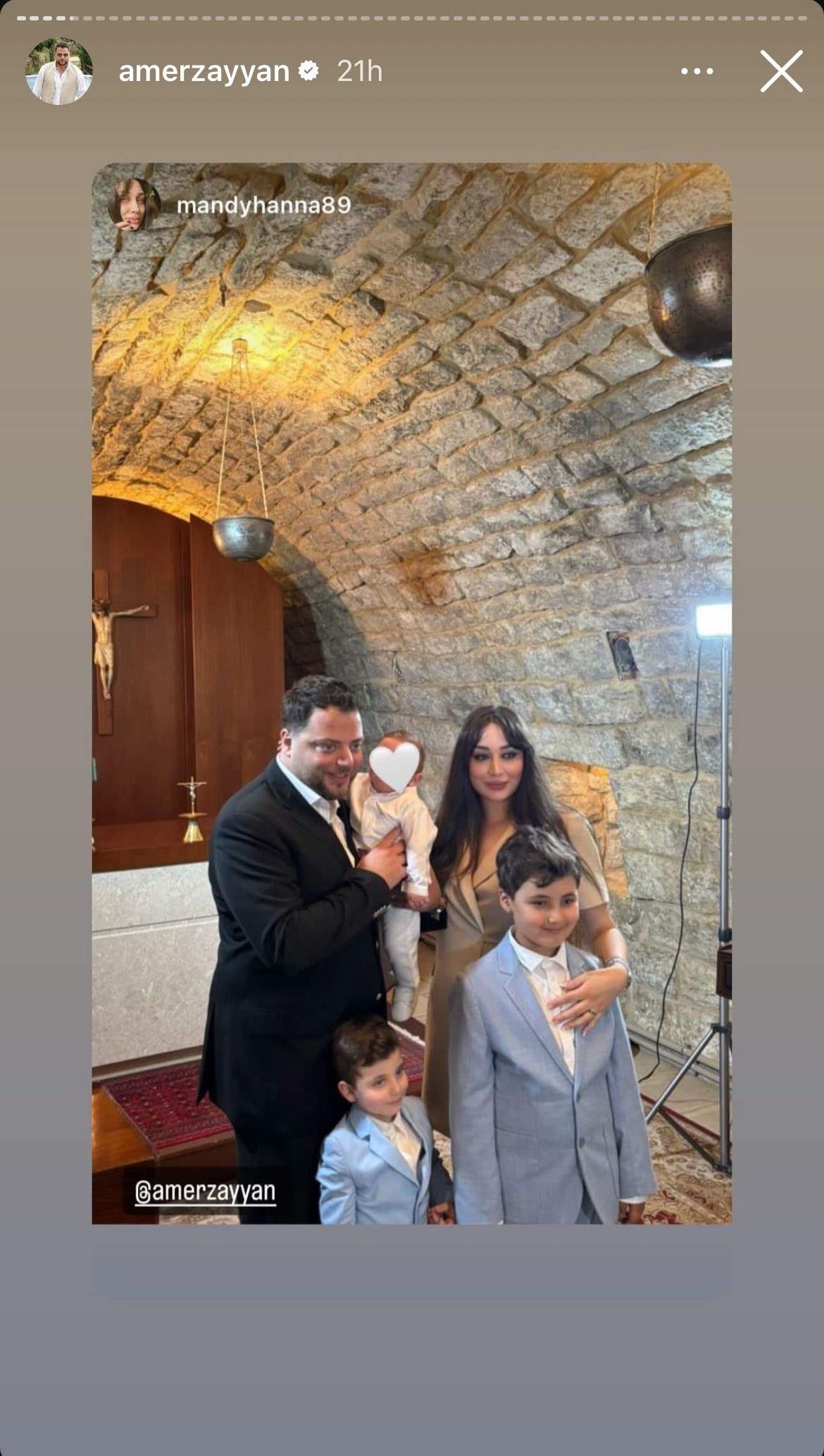 بحضور جبران باسيل.. عامر زيان يحتفل بمعمودية طفله في حفل أشبه بالزفاف (صور)