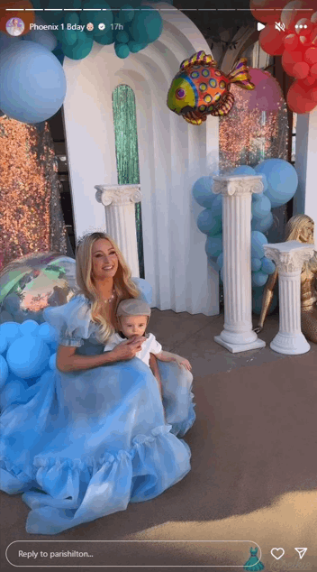 أطلقت له كلمة جديدة... باريس هيلتون تحتفل بعيد ميلاد طفلها الأول (صور)