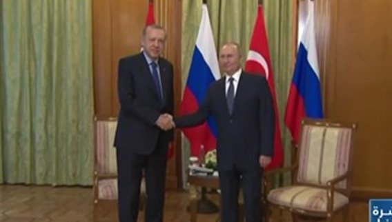بوتين يلتقي للمرة الثانية بنظيره التركي رجب طيب ادوغان في أقل من شهر