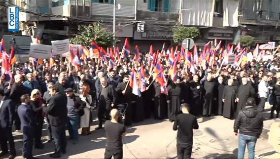تجمّع للأحزاب الأرمنية الثلاث اعتراضًا على حصار السلطات الأذربيجانية على إقليم ناغورنو كاراباخ
