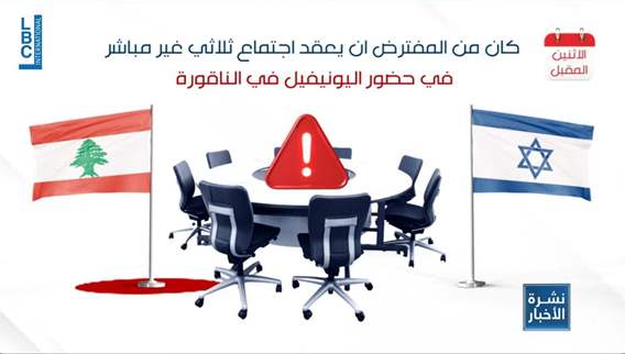 اسرائيل تلغي اجتماع الناقورة والسبب…