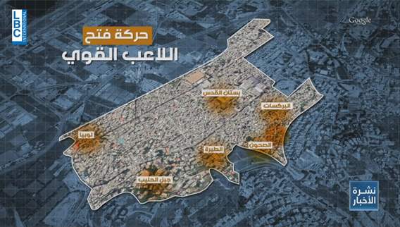 How is Ain al-Hilweh camp divided geographically?