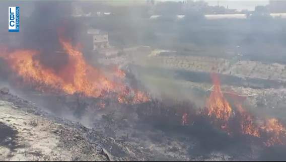 Thirty-eight fires occurred in Lebanon yesterday